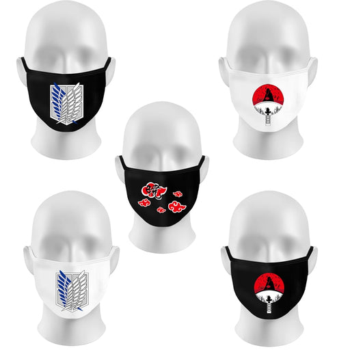 Mask Prop Attack on Titan Scout Legion SNK, Mask Naruto Akatsuki Red Cloud, Mask Uchiha Sasuke, Itachi Uchiwa